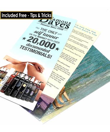 Famous Dave's Dark Tanning Mousse with Instant Bronzer | Organic Sunless Self Tanner for Medium/Darker Skin Tones | Moisturizing Natural Tan Results - Buy Online on SooperMarket.com
