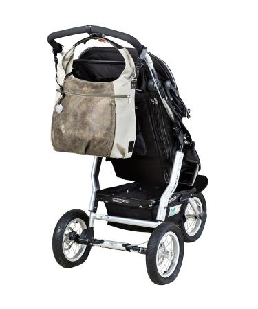 L SSIG Baby Diaper Bag - Stylish Olive Beige Hobo Bag with Changing Accessories | International Shipping Available - Buy Online on SooperMarket.com