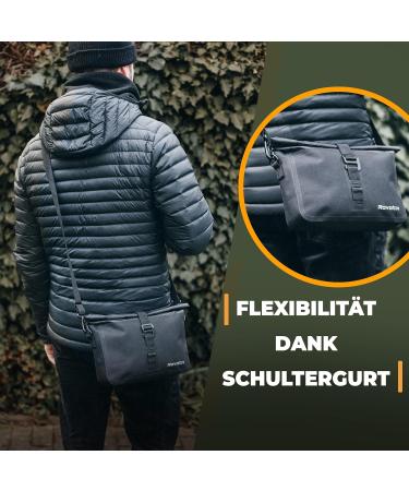 ROVATIV Bikepacking Lencher Page - 3L 100% Waterproof Handlebar Pack for Gravel Bike Rennrad & MTB - Versatile Bicycle Steering Bag with Shoulder Strap - Buy Online on SooperMarket.com