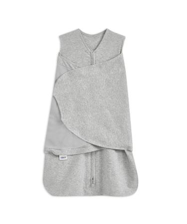 HALO 100% Cotton Sleepsack Swaddle, 3-Way Adjustable Wearable Blanket, TOG 1.5, Heather Grey, Small, 3-6 Months Heather Gray Small (Pack of 1)