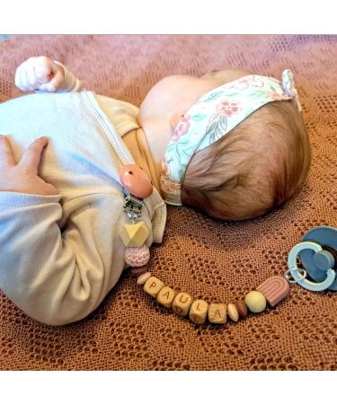 Personalized Storchenkind Baby Gift - Custom Name | Various Colors | Gift Packaging Included | Laser-Engraved Wooden Letters | Food-Safe Silicone | Boys & Girls - Buy Online on SooperMarket.com