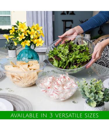 PLASTICPRO Disposable 150 Ounce Round Crystal Clear Plastic Serving Bowls - Pack of 2 | Party Salad & Chip Bowls - Snack & Candy Dish Container - Buy Online on SooperMarket.com