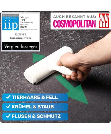 Bluepet Rollotollo Self-Cleaning Lint Roller | Pet Hair Remover for Dogs & Cats | Includes 4x Laundry Balls | International Shipping Available - Buy Online on SooperMarket.com