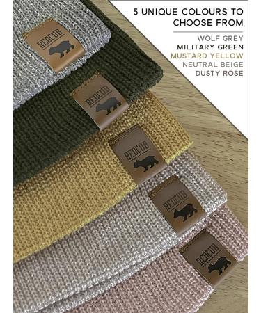 RED CUB Toddler Baby Beanie | Unisex Acrylic Knit Winter Hat | 12-36 Months | Neutral Straw - Buy Online on SooperMarket.com