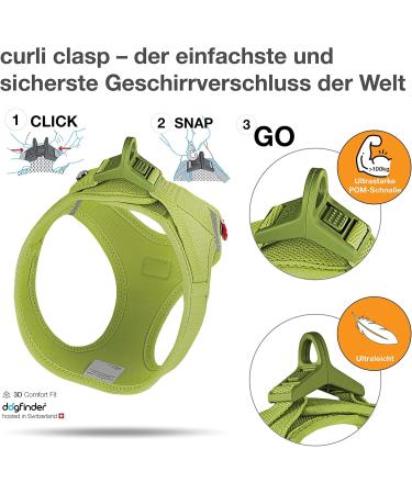 Buy Curli Clasp Air-Mesh Vest Harness in Lime Green - Lightweight & Comfortable for Pets - International Shipping Available - Buy Online on SooperMarket.com