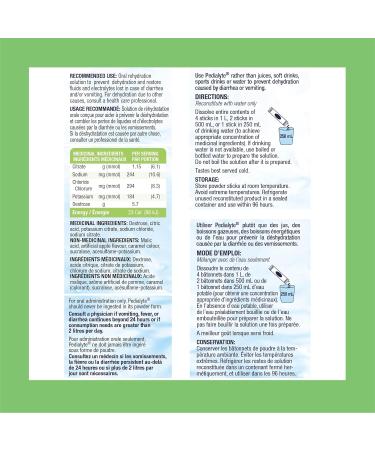 Pedialyte Electrolyte Powder Sticks Oral Rehydration Solution Apple 8 x 8.5 g Electrolyte Powder Packets HEALTH_CARE - Buy Online on SooperMarket.com