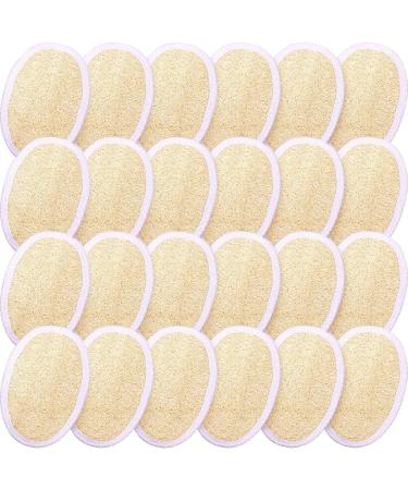 24 Pieces Exfoliating Loofah Pad Body Scrubber Bath Shower Loofah Sponge Pad Natural Exfoliating Scrubber Brush Close to Skin for Men Women Shower Bath and Spa