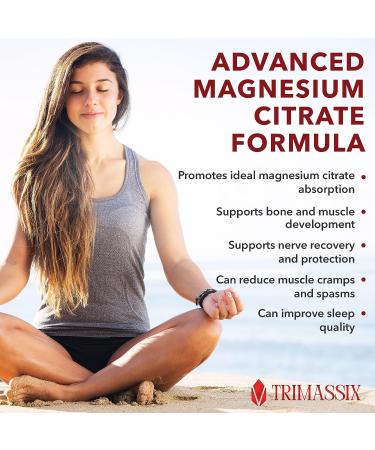 Trimassix Magnesium Citrate: Non-GMO & Gluten-Free Supplement - Buy Online on SooperMarket.com