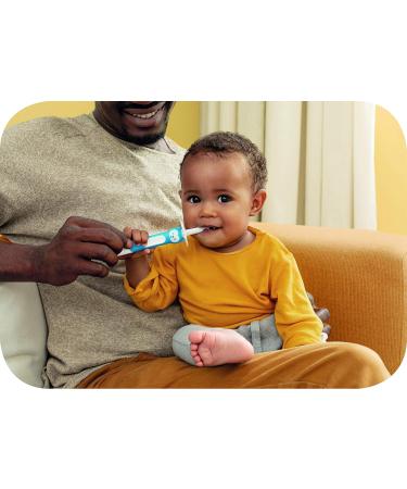 MAM Baby's Brush Set (2 Training Toothbrushes 1 Safety Shield) Baby Toothbrushes with Brushy the Bear Interactive App For Boy 5+ Months Blue - Buy Online on SooperMarket.com