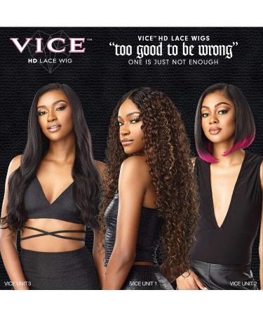 Sensationnel Vice Lace Front Wig - HD Transparent Lace, Pre-Plucked Hairline, 5 Deep Part - Vice Unit 02 (1B) - Buy Online on SooperMarket.com