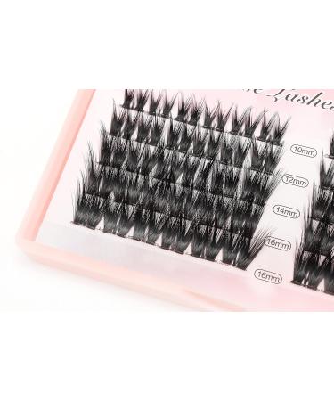 Natural Long Individual False Eyelashes Set | 10-16mm Volume Cluster Lashes for Dramatic Looks | Soft Wide Stem DIY Eyelash Extensions - Buy Online on SooperMarket.com