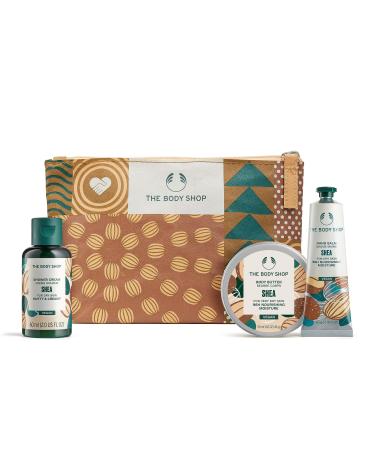 The Body Shop Nutty & Nourishing Shea Mini Body Care Holiday Gift Set Vegan 3-Piece Set