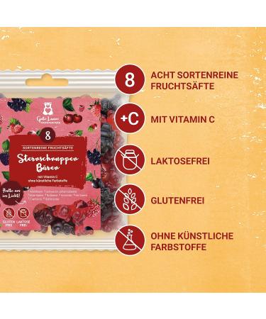 Naschlabor Good Mood Fruit Juice Bear | Red Sternschnuppen | 20% Pure Fruit Juices | Gluten & Lactose-Free | 500g Pack - Shop Internationally! - Buy Online on SooperMarket.com
