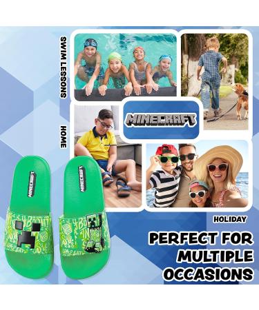 Buy Minecraft Flip-Flops for Kids - Unisex Green Swimming Shoes & Creeper Sandals 34/35 EU - Buy Online on SooperMarket.com