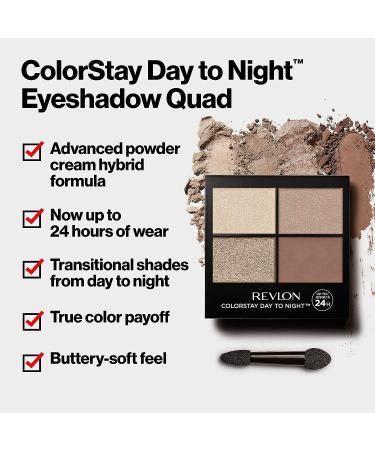 Revlon ColorStay Day to Night Eyeshadow Quad - 560 Stylish 0.16 oz - Buy Online on SooperMarket.com
