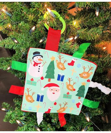 Baby's First Christmas Crinkle Tag Toy Lovey - Santa Reindeer Rudolph Stocking Stuffer - Buy Online on SooperMarket.com