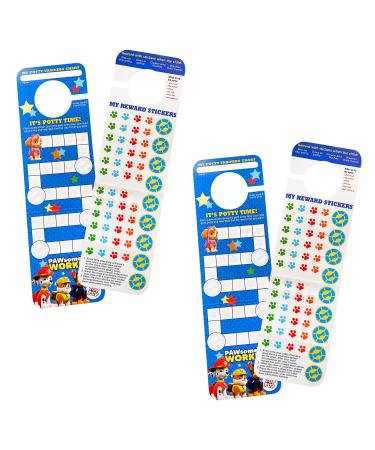 Nickelodeon PAW Patrol Potty Training Stickers Rewards Kit for Kids Learning to Use The Toilet, Blue, 2 Piece
