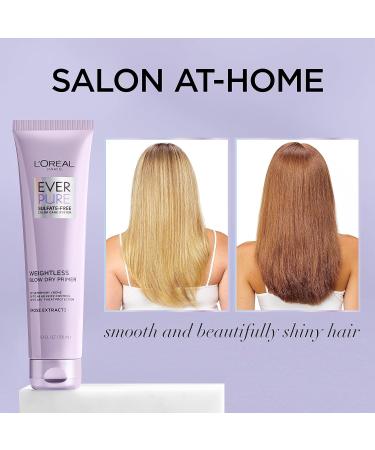 L Or al Paris Blow Dry Primer for 48 HR Frizz Control Sulfate Free EverPure 5.1 fl oz Rose 5.1 Fl Oz (Pack of 1) - Buy Online on SooperMarket.com
