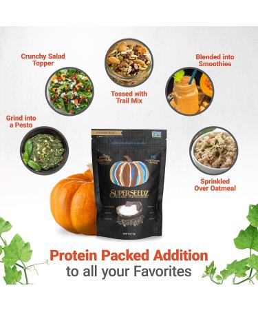 Dark Chocolate & Sea Salt Pumpkin Seeds | Premium Select Line by Superseedz | Vegan, Keto, Whole 30 | 7g Plant Based Protein | Nut & Gluten Free | Made in USA | 4oz x 6 Pack - Buy Online on SooperMarket.com