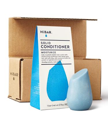 HiBAR Conditioner Bar, All Natural Hair Care, Plastic Free, Made with Eco Friendly Ingredients, Travel Size, Color Safe, Solid Sustainable Bars, Zero Waste (Moisturize) Moisturize (For Dry Hair)