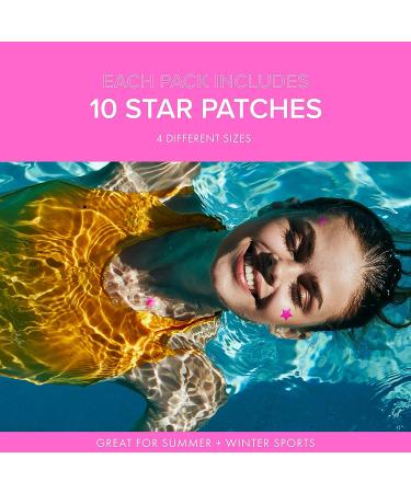 Sun Patch Reusable Star Sunblock Patches - UPF 50 Silicone Face Stickers for UV Protection - 1 Pack/10 Stars (Pink) - Buy Online on SooperMarket.com
