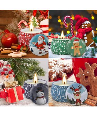 Christmas Fragrance Candles 4-Pack | Apple Cinnamon Gingerbread & Lavender Soy Wax Aromatherapy Gift Set for Women - Buy Online on SooperMarket.com
