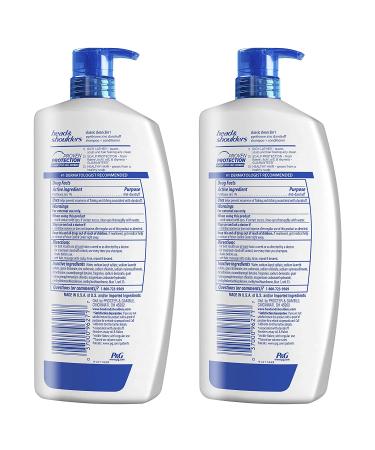 Head and Shoulders 2 in 1 Anti Dandruff Shampoo and Conditioner, Classic Clean Scent, 32.1 fl oz Twin Pack - For All Hair Types, Color Treated, Curly Hair - Buy Online on SooperMarket.com