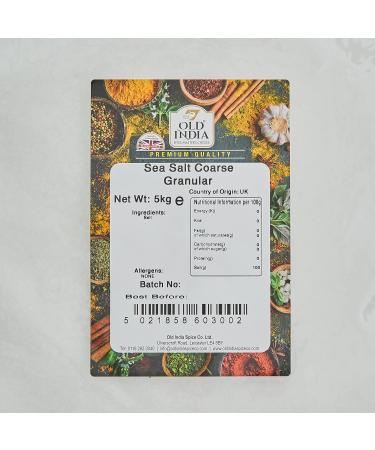 Old India Sea Salt Coarse Granular 5kg - Premium Quality Salt for Cooking and Seasoning - Buy Online on SooperMarket.com
