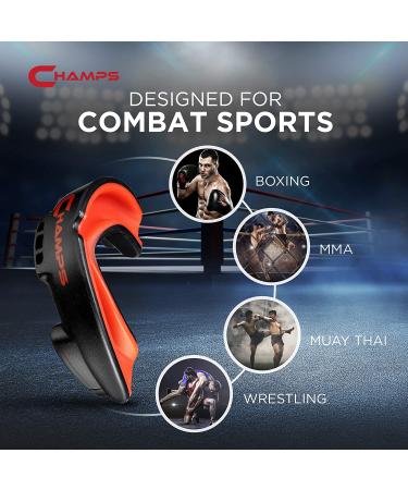 Champs Breathable Mouthguard for Boxing, MMA, Muay Thai, Jiu Jitsu - Easy Fit & Super Tough Combat Sports Mouthguard - Black (Ages 10+) - Buy Online on SooperMarket.com