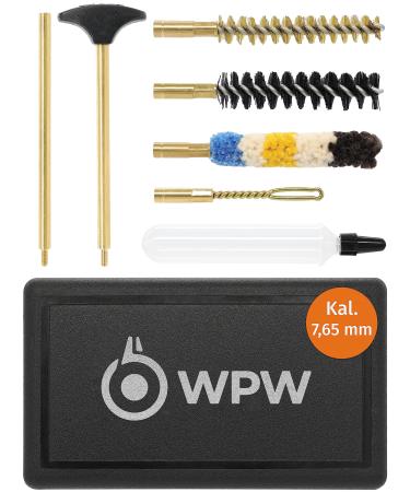 WPW gun cleaning kit caliber .30 & 7.65 mm pistols & revolvers for gun care & barrel cleaning with 1/8" thread