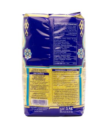 Buy Dari Couscous Medium - Authentic Moroccan Couscous (2 x 1 kg) - International Shipping Available - Buy Online on SooperMarket.com