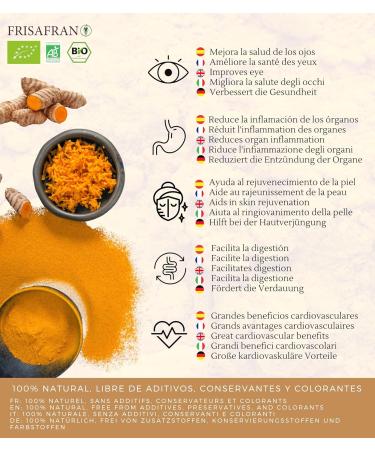 Buy Organic Turmeric Powder 2kg | High-Quality Turmeric Root from India | Turmeric Bio | Golden Turmeric Spice | Kurkuma Achterhof | International Shipping - Buy Online on SooperMarket.com