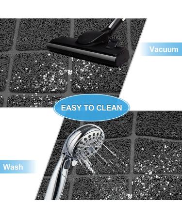 Niubya Premium Cat Litter Mat - Non-slip Waterproof Backing, Soft on Paws, Easy to Clean - Small 23x14 Black - Buy Online on SooperMarket.com