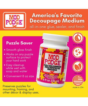 Mod Podge Puzzle Saver 8oz (CS15068) - White Puzzle Sealing Solution - Buy Online on SooperMarket.com