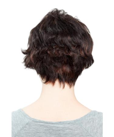 Short Human Hair Wig with Side Parting | Dark Brown with Red Highlights - DW411HH-2H130 | Shop Now! - Buy Online on SooperMarket.com