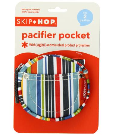 Skip Hop Pacifier Pocket  Metro Stripe (Discontinued by Manufacturer)