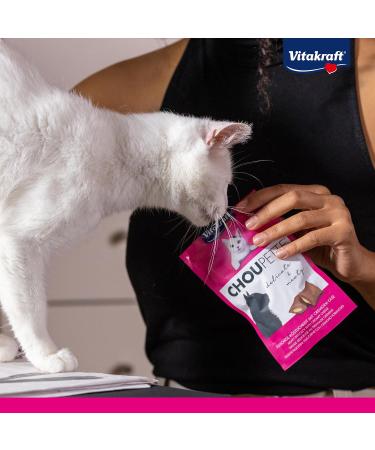 Vita Power Choupette Cat Snack with Cheese Filling - Meaty Sugar-Free Treats in Recyclable Bag (9x40g) - Global Shipping Available - Buy Online on SooperMarket.com