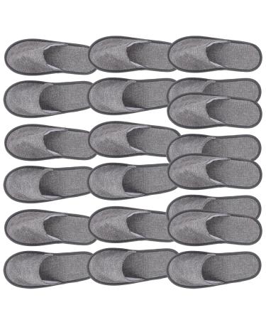 Healifty Slipper SPA Slippers Hotel Disposable Slippers Home Comfortable Slippers Unisex Guest Slippers For Travel Wedding Bridal Party Grey 20Pcs One Size Grey