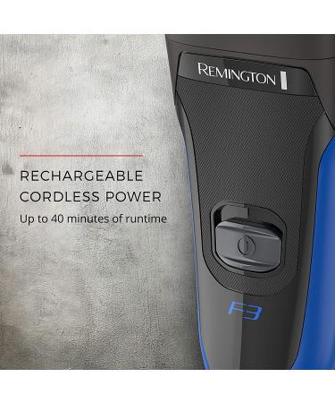 Remington PF7300 F3 Comfort Series Foil Shaver - Men's Electric Razor | Black/Blue - Buy Online on SooperMarket.com