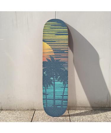 Biekaya Beach Palm Trees Skateboard Grip Tape 33 x 9 | Anti-Skid Sandpaper for Longboards | Easy Apply Bubble-Free Griptape - Buy Online on SooperMarket.com
