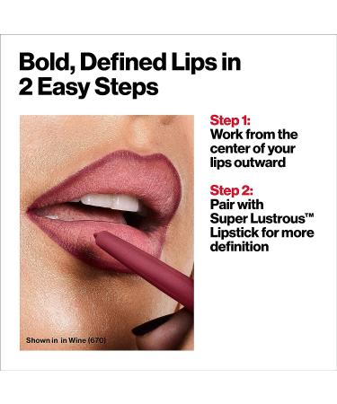 Revlon Colorstay Lip Liner - 677 Fuchsia | Longwear Rich Lip Color with Built-in Sharpener | Smooth Application | 1 Count - Buy Online on SooperMarket.com