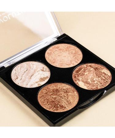 Makeup Revolution Cheek Kit - Sunkissed Glow Bronzer & Highlighter Powder Palette 0.32 Oz - Vegan & Cruelty-Free - Buy Online on SooperMarket.com