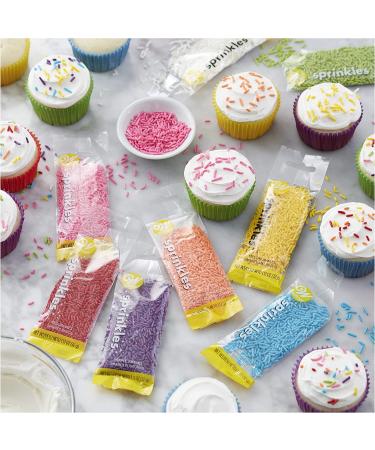 Wilton Rainbow Jimmies Sprinkles 8-Piece Dessert Decorating Set - Colorful Decorative Toppings for Cakes, Cupcakes, and Cookies - Buy Online on SooperMarket.com