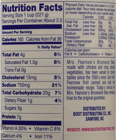 Mrs. Fearnow's Chicken Brunswick Stew - Delicious Southern Recipe - Buy Online on SooperMarket.com