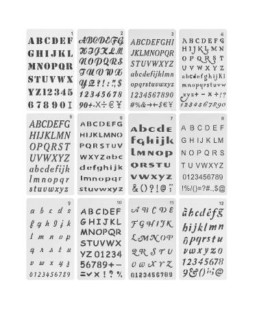 Mr. Pen- Letter Stencils, 12 Pack, 4 x 7 Inch, Alphabet Stencils, Letter Stencil, Lettering Alphabet Stencil, Stencils, Stencils Letters and Numbers, Lettering Stencils, Bullet Journaling Stencils