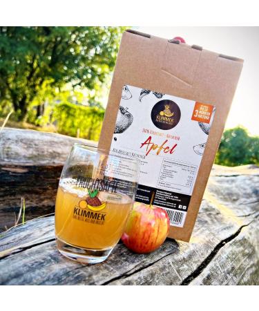 Buy Klimmek Premium Organic Apple Juice - Naturally Cloudy 100% Fruit Juice | 2x3L - No Additives - International Shipping - Buy Online on SooperMarket.com