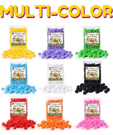 Caydo 200PCS Pink 1 Inch Pom Poms for Arts and Crafts- Mother's Day Gift Idea for Kids Creative Projects - Buy Online on SooperMarket.com