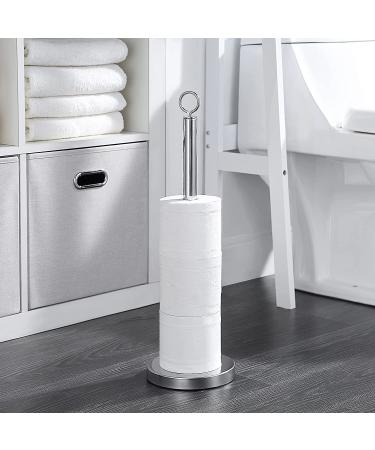 SunnyPoint Elite Sturdy Stainless Steel Toilet Paper Roll Holder - Holds 4 Rolls - 21.5 Height - Buy Online on SooperMarket.com