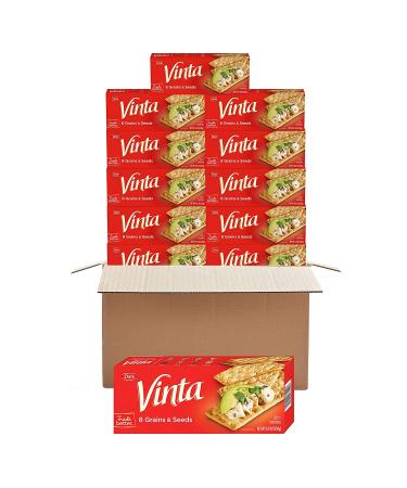 Vinta Crackers - Original Bold Taste of 8 Grains and Seeds | No Artificial Flavors | No Cholesterol | Peanut Free | 8.8oz (Pack of 12) - Buy Online on SooperMarket.com