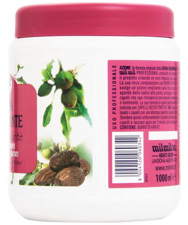 Mil Mil Burro Di Karite Maschera 1000 ml | Nourishing Hair Mask for Healthy Hair | International Shipping Available - Buy Online on SooperMarket.com